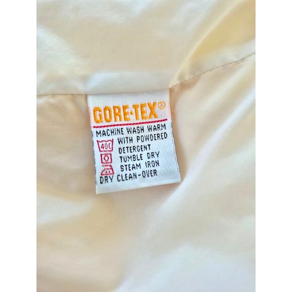 L L Bean Gortex Rain Work Gear Mens Med Yellow Jacket with Hood & Pants - Picture 4 of 12